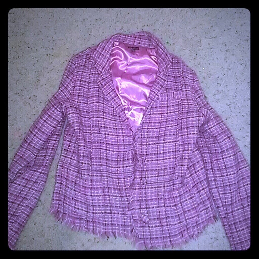 Pink vintage cross stitch coat